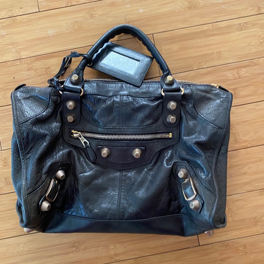 Balenciaga city large w rose gold hardware